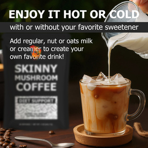 กาแฟเห็ดสกินนี่แบรนด์ส่วนตัว ช่วยสนับสนุนเป้าหมายการควบคุมน้ำหนักและพลังงานที่สะอาด ประกอบด้วยเบต้ากลูแคน กาแฟเห็ดเพื่อการจัดการน้ำหนัก - Product Image 2