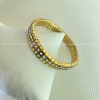 Perhiasan Fashion Unisex Trendy 2025 untuk Pasangan, Gelang Manik-Manik Baja Anti Karat, Emas Perak Moissanite Berlian Mikro, Hadiah