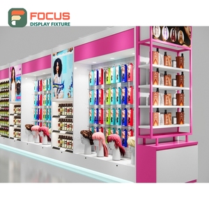 Expositor de Pelucas Independiente, Estante de Múltiples Niveles, Marco de Madera y Vidrio Resistente, Unidad de Exhibición para Tiendas de Pelucas - Product Image 4