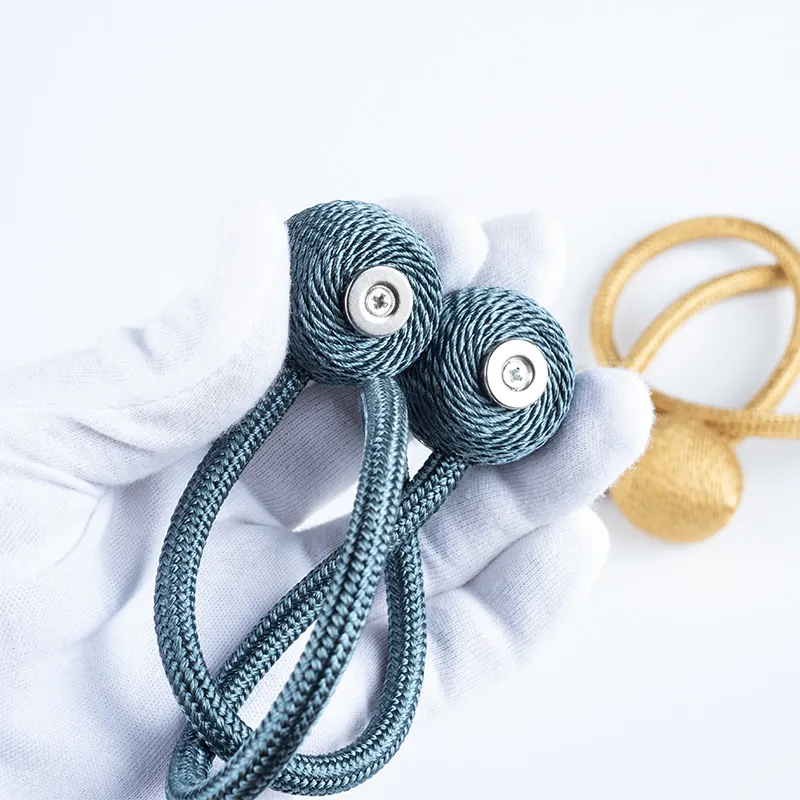 Kostenloser Versand Starke magnetische Krawatten band Home Office dekorative Vorhänge Weave Hold backs Halter