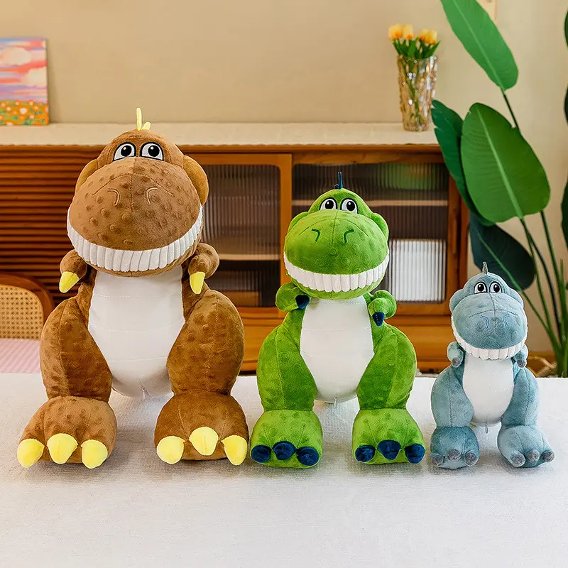 도매 귀여운 웃는 공룡 봉제 장난감 어린이 선물 가정 장식 미소 공룡 인형 인형