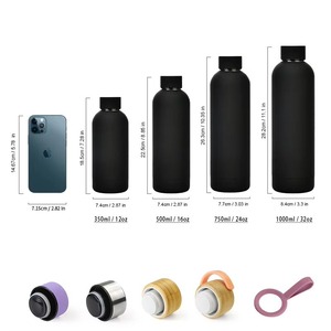 Custom Logo 500Ml Drinkfles Rvs Dubbele Wand <span class=keywords><strong>Vaccum</strong></span> Kolf Thermisch Rubber Verf Matte Sportwaterfles - Product Image 6