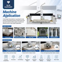 Vente Flash : Machine de découpe CNC à pont pour marbre et pierre, 4 axes, 3200x2000mm, avec broche 24000 tr/min pour la fabrication de carreaux sur mesure