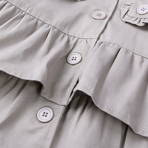 Manteau trench pour bébé fille, style uni, automne 2019, nouveau modèle - Product Image 6