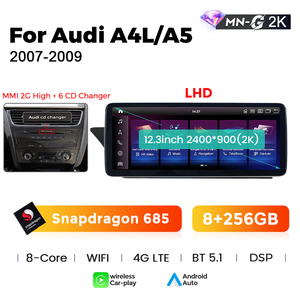 Radio para Auto MEKEDE con Snapdragon 685, 8+256G, 2K Multimedia, Car-play, Android Auto, 4G LTE para Audi A4L A5 2007-2009 MMI 2G, Reproductor <span class=keywords><strong>de</strong></span> CD - Product Image 5