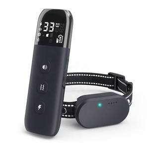 Hundetrainings-E-Halsband mit 3 Sicheren Trainingsmodi, Wiederaufladbar, Wasserdichtes Elektrisches Hundeschockhalsband mit Fernbedienung für Hunde - Product Image 1