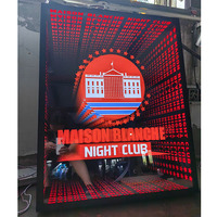 Caja de luz de neón personalizable, Red de iluminación Led, espejo de lasaña roja, abismo, personajes de cristal luminoso, decoración infinita acrílica