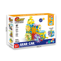 Lot de 50 blocs de construction à engrenages, jouet éducatif STEM, jouet de construction personnalisé, puzzle de voiture DIY pour enfants