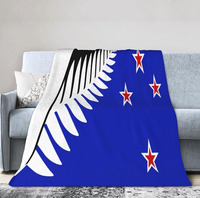 Couverture en flanelle de haute qualité avec drapeau de Nouvelle-Zélande personnalisé, pour la maison et la voiture, couverture chaude et confortable
