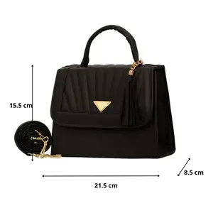 Sac bandoulière Lizbet en toile avec fermeture éclair, grande capacité, mode féminine, couleur unie, toutes saisons - Product Image 4