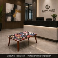 Bureau d'ordinateur élégant et compact de style néoclassique pour baie vitrée, idéal pour le bureau à domicile, la chambre, le salon, l'appartement, l'étude et le travail
