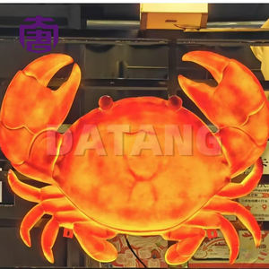 Escultura de Cangrejo Personalizada, Estatua Artística para Jardín, Decoración para Restaurantes de Mariscos, Fibra de Vidrio con Iluminación IP65, Paisajismo, Navidad, Ramadán - Product Image 6