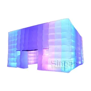 8M 26ft Ánh Sáng Khổng Lồ Inflatable Cube Thắp Sáng Led Đảng Tent Đối Với Sự Kiện Ngoài Trời