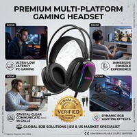 Casque de jeu professionnel Esports RGB ANC circum-auriculaire, étanche IP65, structure métallique