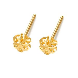 Xinfly Joyería Fina, Aretes Pequeños de Moda para Niña, Aretes Simples de Oro de 18k para Mujer - Product Image 5
