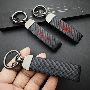 Tùy chỉnh xe logo Keychain sợi carbon da Keyring cho BMW Audi Mercedes VW Honda TOYOTA Nissan Land Rover Mazda Hyundai - Product Image 1
