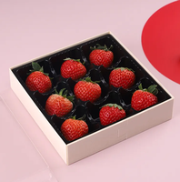 Emballage blister transparent en plastique avec boule de chocolat pour gâteau alimentaire personnalisé avec 20 trous boîte transparente à la fraise et à la truffe