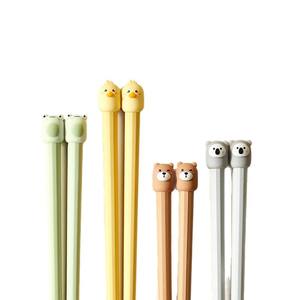 Palillos de dibujos animados LeMeng, paquete de 5 palillos redondos antideslizantes resistentes a altas temperaturas para uso individual, utensilios de servicio para el hogar - Product Image 3