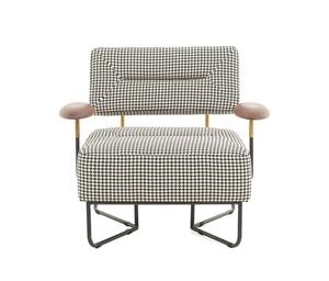 <span class=keywords><strong>Fauteuil</strong></span> rembourré en tissu à structure en bois de frêne de style <span class=keywords><strong>scandinave</strong></span> Chaise longue moderne du milieu du siècle - Product Image 4
