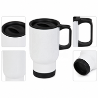 Bouteille isotherme à double paroi en acier inoxydable de 14 oz, personnalisable, moderne, portable, pour sublimation et transfert thermique