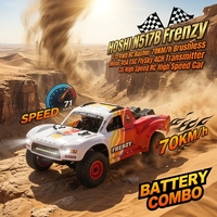 HOSHI N517B Frenzy 1/12 4WD RC Basher 70KM/h Moteur Brushless 45A ESC Émetteur FlySky 4CH Camion Haute Vitesse 3S 2 Batteries