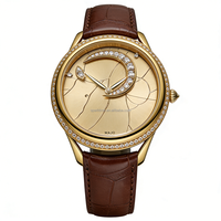 Jam Tangan Wanita Mewah Elegan dengan Dekorasi Kristal |   Casing Baja Tahan Karat |   Tersedia Label Pribadi OEM
