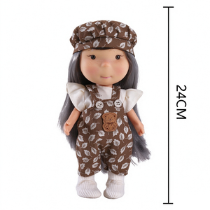 <span class=keywords><strong>Muñeca</strong></span> Reborn de Vinilo Suave de 24 CM, <span class=keywords><strong>Muñeca</strong></span> de Juguete con Vestido de Moda y Ropa Extraíble, Sombrero, Regalo de Cumpleaños y Navidad para Niños - Product Image 6
