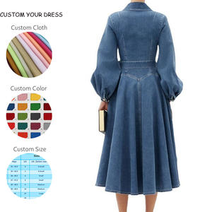 <span class=keywords><strong>Abito</strong></span> in Denim <span class=keywords><strong>con</strong></span> <span class=keywords><strong>maniche</strong></span> <span class=keywords><strong>a</strong></span> <span class=keywords><strong>palloncino</strong></span> alla moda <span class=keywords><strong>abito</strong></span> <span class=keywords><strong>lungo</strong></span> <span class=keywords><strong>con</strong></span> cintura Casual Premium da donna - Product Image 2