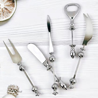 Ensemble d'ustensiles de cuisine perlables : spatule à crème, ouvre-boîte, cuillère, coupe-pizza, gadgets et ustensiles ménagers DIY