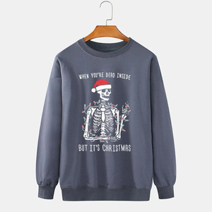 Sweat-shirt pour homme en molleton 100% coton, coupe classique, avec poche, éco-responsable, luxe, épaules tombantes, personnalisable OEM - Product Image 6