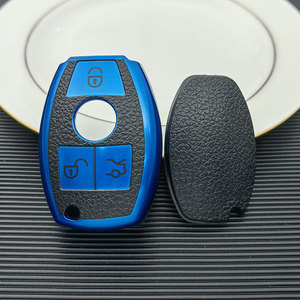 Housse de clé de voiture en cuir TPU pour <span class=keywords><strong>Mercedes</strong></span> Benz CLS/CLA/GL/SLK//A/B/C/S-Class <span class=keywords><strong>Protection</strong></span> des clés - Product Image 4