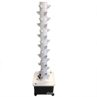 Tours de culture hydroponiques blanches 160/170cm Système de jardinière verticale en plastique Durable écologique pour la culture de légumes à la maison et au jardin