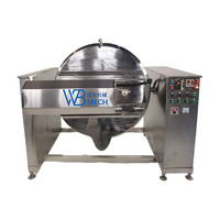 Marmite de cuisson inclinable à double enveloppe en acier inoxydable de qualité alimentaire, chauffée au gaz, à vapeur ou électriquement, pour confiture, sauce chili, sauce hoisin