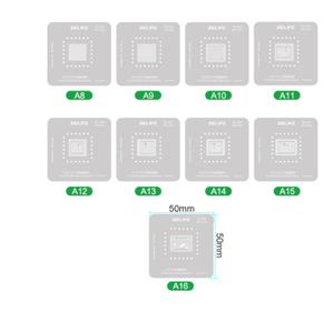 RL-601MA แบบ9 in 1แพลตฟอร์มลายฉลุสำหรับทำ <span class=keywords><strong>CPU</strong></span> reballing สำหรับ A8-A16 IP6 ~ 14 PRO MAX กรอบการติดตั้งแม่พิมพ์ดีบุก - Product Image 6