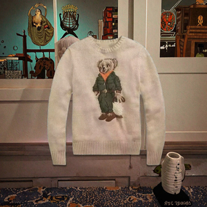 Maglione Invernale da <span class=keywords><strong>Donna</strong></span> in Stile Coreano, 100% <span class=keywords><strong>Cotone</strong></span> Antipilling 280g, Collo Tondo, Pullover Lavorato a Maglia con Fronte Lungo - Product Image 3