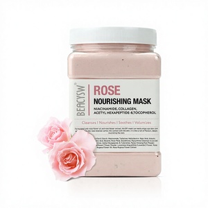 Masque facial professionnel en gelée de collagène rose cristalline pour salon, masque en poudre anti-âge à la rose pour le visage - Product Image 1