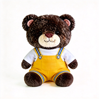 Ours en peluche en gros, jouet en peluche premium avec tenue décontractée, animal en peluche doux pour enfants, adorable poupée en peluche ours