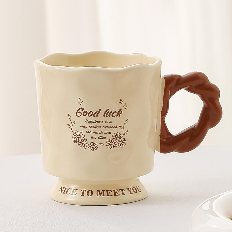 (แก้วเดี่ยว) แก้วก้านฝรั่งเศส - ลายดอกเดซี่