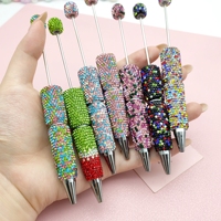 Pulpen Berhias Manik-Manik Rhinestone Warna Natal Baru 2026, Aksesoris Perhiasan DIY Plastik, Perlengkapan Sekolah, Dapat Dipersonalisasi