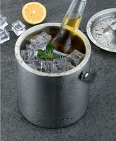 Couvercle de seau à glace isolé en acier inoxydable à double paroi d'une capacité de 1,5L/3L pour la maison Bar Chilling Beer Wine Bottle for Parties