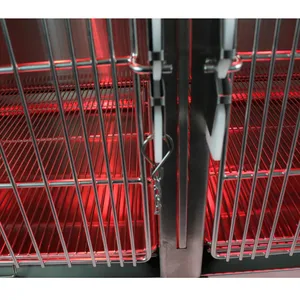 Veteriner pet kedi köpek oksijen kulübesi paslanmaz çelik pet kafesleri kapı
