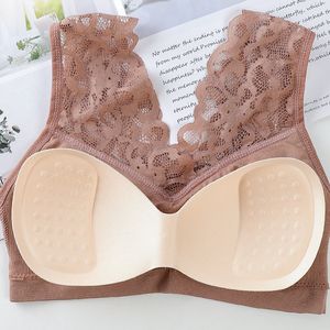 Женский бюстгальтер плюс размер нижнее белье, бесшовное нижнее белье, сексуальный кружевной красоты назад нижнее белье пуш-ап уютное груди застежкой-молнией на спине, без косточек - Product Image 4