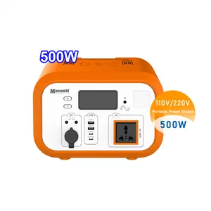 पोर्टेबल पावर स्टेशन लिथियम लाइफ 4 बैटरी इन्वर्टर 220v 500w 50ah बाहरी शिविर के लिए उपलब्ध मोबाइल 30ah