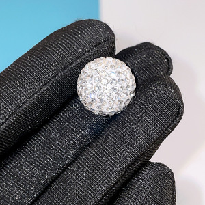 Gran oferta, cuentas <span class=keywords><strong>Shambala</strong></span> Pave de 16mm, Diamante de arcilla polimérica suelta con tapas de cuentas de plástico de cristal de diamantes de imitación para joyería DIY - Product Image 2