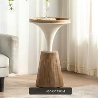 Table d'appoint ronde en bois de style nordique, nouvelle conception, vente chaude, meubles rustiques, table basse en bois pour la décoration de la maison