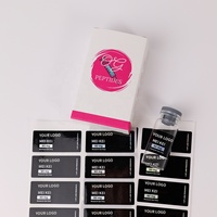 Boîte d'emballage personnalisée en carton pour flacons et étiquette autocollante avec plateau blister transparent pour poudre lyophilisée de 3 ml et 10 ml