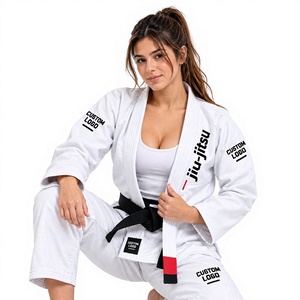 Kimono de Jiu Jitsu Brasileño Personalizado con Logotipo, para Hombres, Mujeres y Niños, 100% Algodón Negro, Transpirable, Corte Regular, Ropa de Artes Marciales para Adultos - Product Image 2