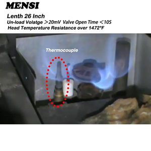 Mensi 26 \ "Koperen Buis Thermokoppel Sensor Voor Propaan/Aardgas Open Haard <span class=keywords><strong>Pilot</strong></span> Brander Assemblage Set Model - Product Image 4