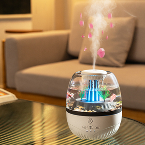 2026 New Arrivals Aquarium Aroma <strong>Diffuser</strong> 350ml USB Raindrop Live Fish Tank Aquarium Essential <strong>Oil</strong> <strong>Diffuser</strong> with Night Light - Product Image 5