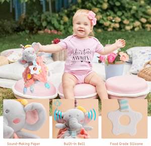 2024 nuevo estilo Sonajero Swaddle <span class=keywords><strong>Manta</strong></span> Baby shower Regalos para bebés recién nacidos Niñas Regalos únicos de revelación de género al por mayor - Product Image 4